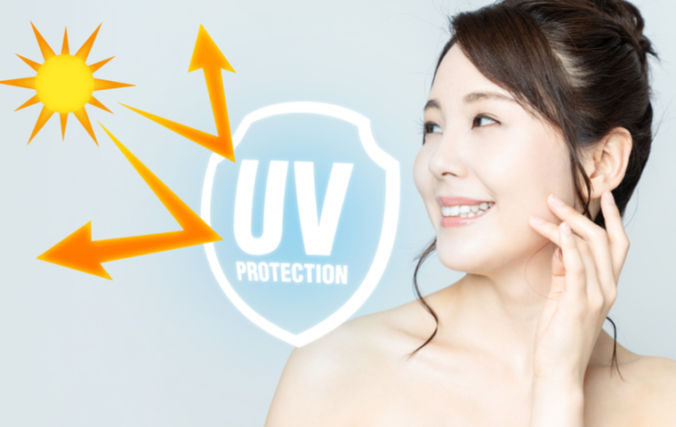 UVから守られる女性